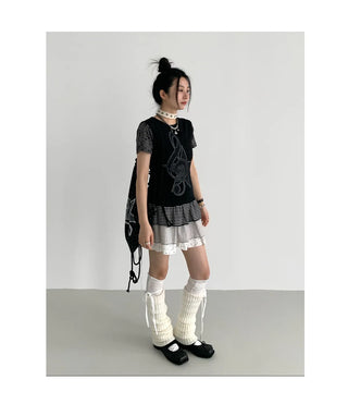 dots stripes skirt