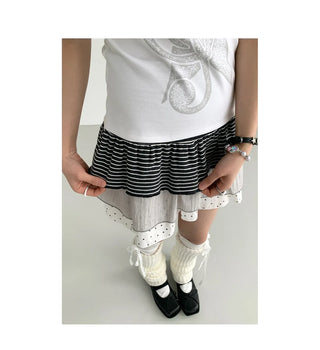 dots stripes skirt