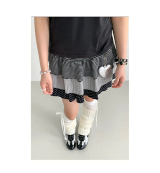 dots stripes skirt