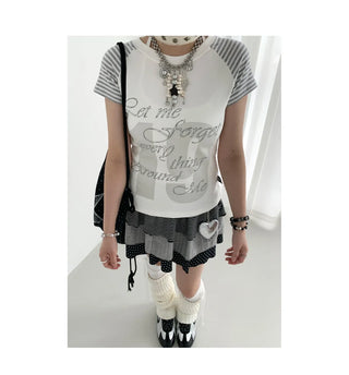 dots stripes skirt