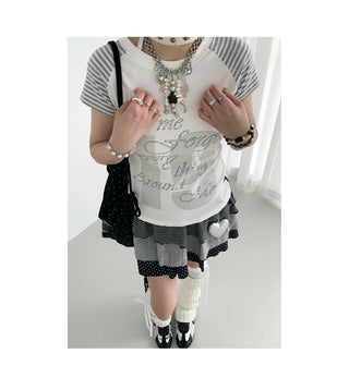dots stripes skirt