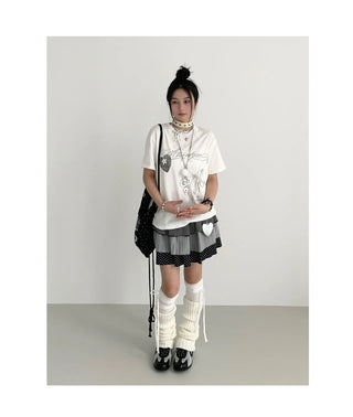 dots stripes skirt