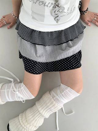 dots stripes skirt