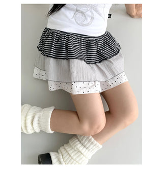 dots stripes skirt