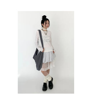 polka dot skirt