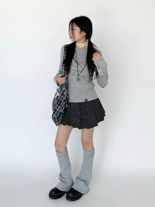 polka dot skirt