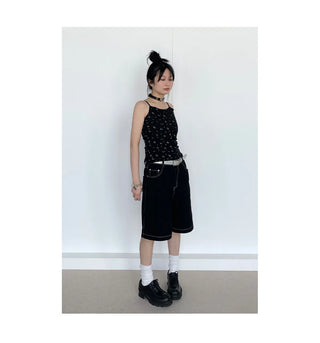 black cropped pants