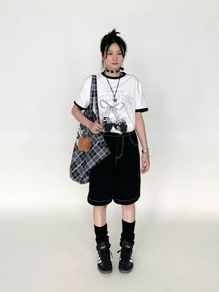 black cropped pants