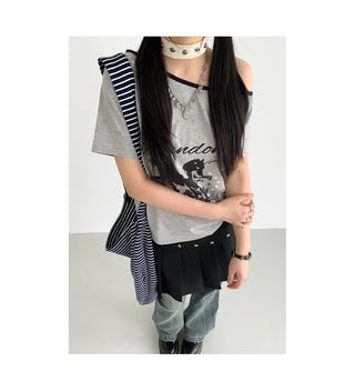 contrast stripe top