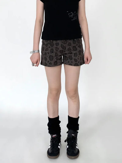 leopard print shorts