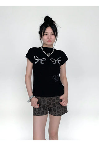 leopard print shorts