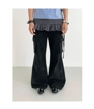 wide-leg overalls
