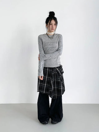 irregular stitch dress