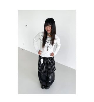 washed denim trousers
