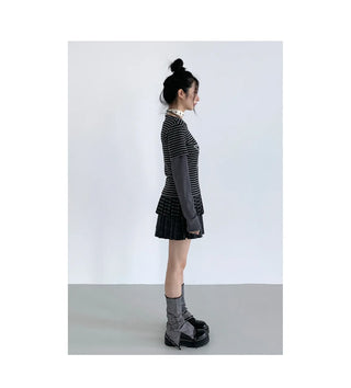plaid pleated skirt
