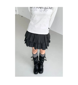 plaid pleated skirt