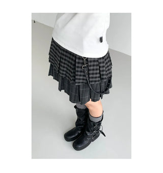 plaid pleated skirt