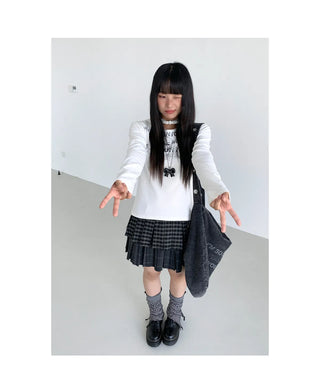 plaid pleated skirt