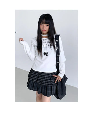 plaid pleated skirt
