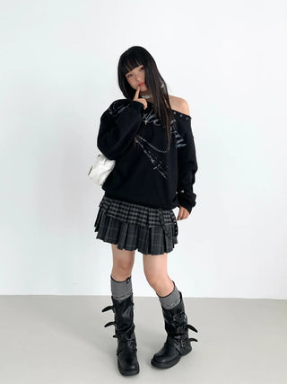 plaid pleated skirt