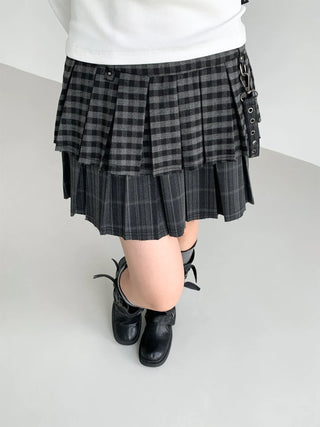 plaid pleated skirt