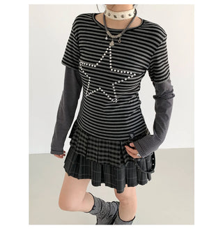 plaid pleated skirt
