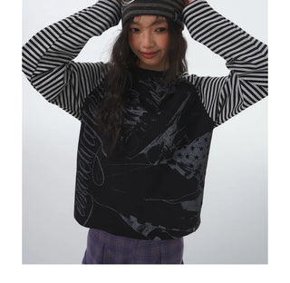 raglan stripe top