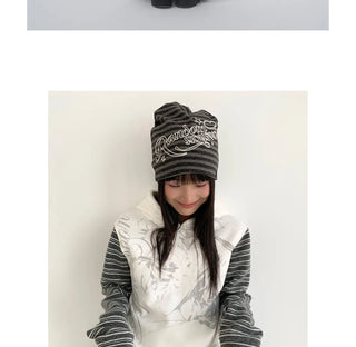 striped velvet hoodie