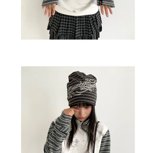 striped velvet hoodie