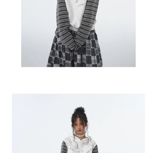 striped velvet hoodie