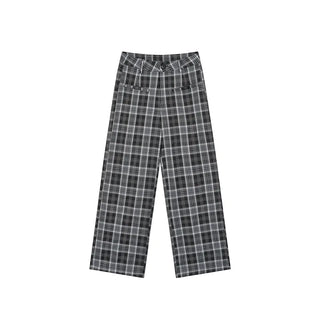 plaid wide pants