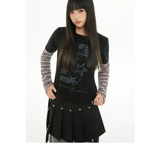 star print top