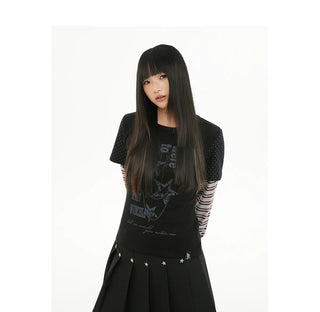 star print top