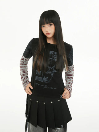 star print top