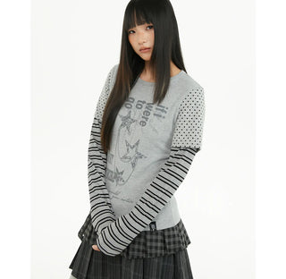 star print top