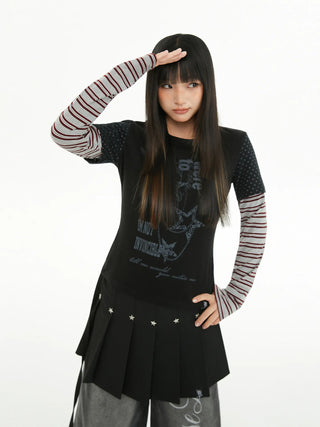 star print top