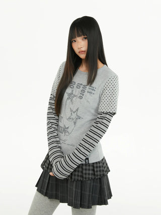 star print top