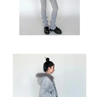 printed fur sweater
