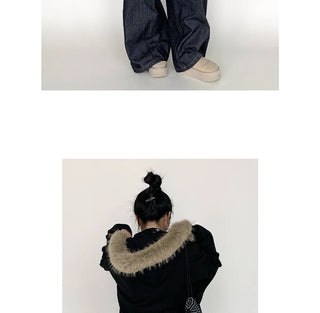 printed fur sweater