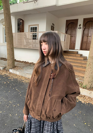 stitching leather coat