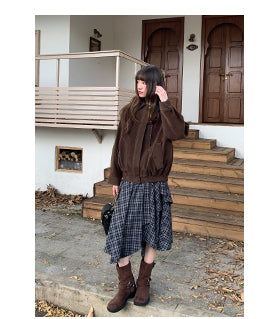 stitching leather coat