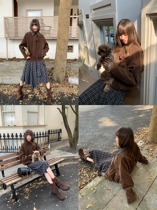 stitching leather coat