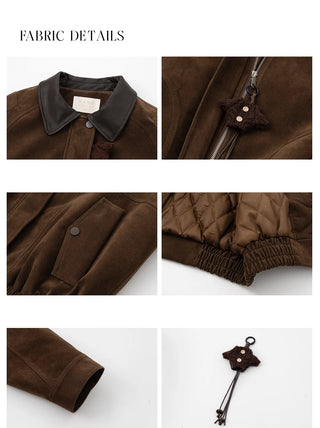 stitching leather coat