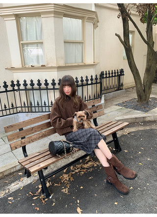 stitching leather coat