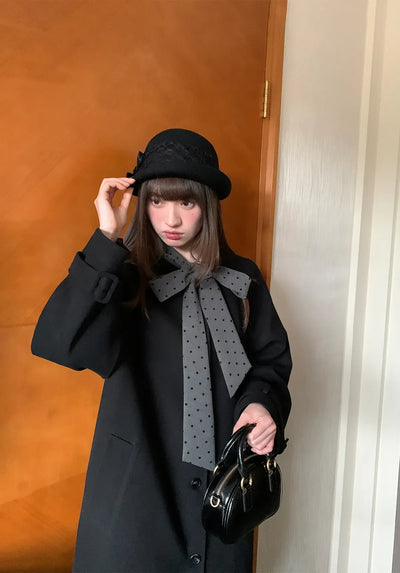 polka dot coat