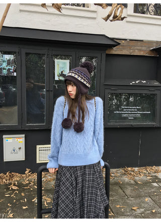 irregular plaid skirt