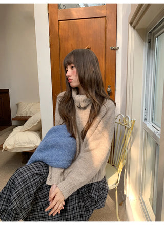 irregular plaid skirt