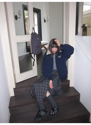 irregular plaid skirt