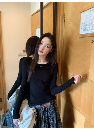 irregular plaid skirt