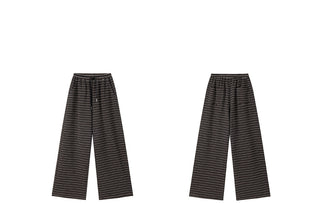 lace-up striped pants